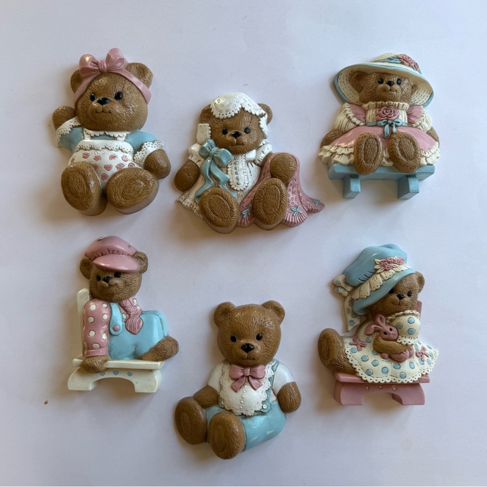 Burwood Industries Country Bear Wall Hangings 1995 Vintage Made In USA Plaque 6